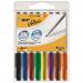 Bic Velleda Marker W/bd Dry-wipe 1741 Fine Bullet Tip 1.4mm Line Wallet Assorted Ref 1199001748 [Pack 8]