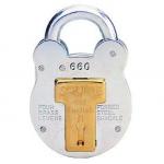 Henry Squire Old English Galvanised Steel Case 4 Lever Padlock, Large 150698