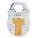 Henry Squire Old English Galvanised Steel Case 4 Lever Padlock, Large 150698