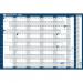 Sasco 2024 Original Year Wall Planner with wet wipe pen & sticker pack, Blue, Poster Style 2410215 [Each] 150745
