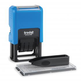 Trodat Printy 4750 Typo Dater Stamp with D-I-Y Text/Date Self-Inking 4mm Line 40x23mm Red/Blue Ref 140030 150821
