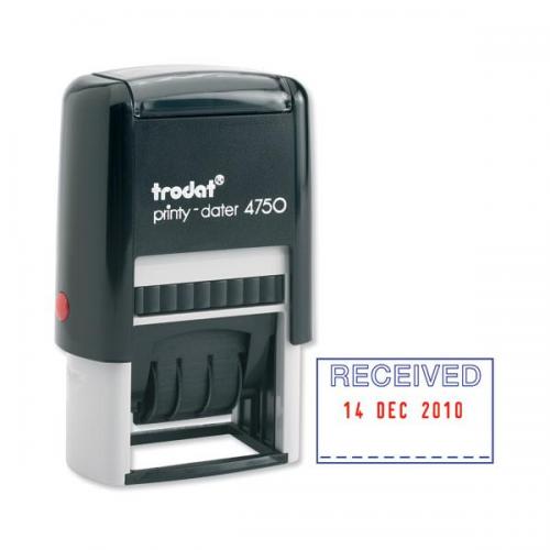 Trodat Printy 4750/L1 Dater Stamp Self-Inking Word/Date 139923