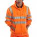 B-Seen Sweatshirt Hooded Hi-Vis Polyester Pockets L Orange Ref BSHSSENORL *Up to 3 Day Leadtime*