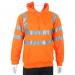 B-Seen Sweatshirt Hooded Hi-Vis 280gsm Large Orange Ref BSSSH25ORL *Up to 3 Day Leadtime*