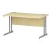 Trexus Rectangular Desk White Cantilever Leg 1400x800mm Maple Ref I002418