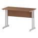 Trexus Rectangular Slim Desk White Cantilever Leg 1200x600mm Beech Ref I001684