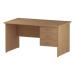 Trexus Rectangular Desk Panel End Leg 1400x800mm Fixed Pedestal 3 Drawers Oak Ref I002707