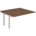 Trexus Bench Desk Double Extension Back to Back Configuration Silver Leg 1400x1600mm Walnut Ref BE214
