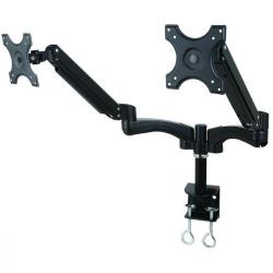 Cheap Stationery Supply of Acava Desk Mount Gas Spring Monitor Arm Double Swivel and Tilt Black AVA12D Office Statationery