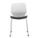 Trexus Florence Visitor Chair Dark Grey Fabric White Frame Ref BR000209