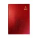 Collins 2021 Desk Diary Day to Page Sewn Binding A4 297x210mm Red Ref 44 Red 2021