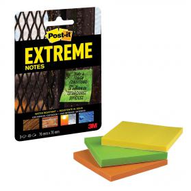 Post-it Extreme Notes 76x76mm Assorted 3 Colours Ref EXT33M-3-UKSP Packs of 3 Pads x 45 Sheets 151533