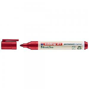 Photos - Felt Tip Pen Edding 21 Ecoline Climate Neutral Bullet Tipped Permanent Marker Red 