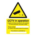 Stewart Superior Caution CCTV Cameras in Operation Sign W150xH200mm Self-adhesive Vinyl Ref WO143SAV 152138