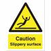 Stewart Superior Caution Slippery Surface Sign W150xH200mm Self-adhesive Vinyl Ref WO134SAV 152162