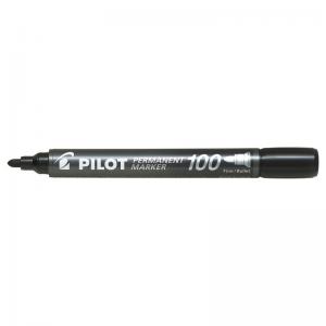 Pilot 100 Permanent Marker Bullet Tip 4.5mm Tip 1mm Line Black Ref