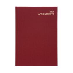 Cheap Stationery Supply of 5 Star Office 2021 Appointment Diary Day to Page Casebound and Sewn Vinyl Coated Board A4 297x210mm Red 152740 Office Statationery