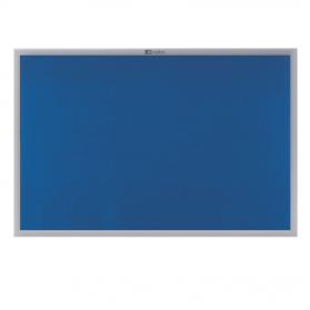 Nobo EuroPlus Felt Noticeboard with Fixings and Aluminium Frame W900xH600mm Blue Ref 30230174