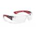 Bolle Rushplus Platinum Safety Glasses Clear/Red Ref BORUSHPPSIPLUS [Pack 10] *Up to 3 Day Leadtime*
