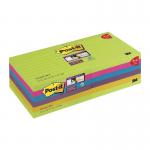 Post-it Super Sticky XL 100x100 90 Sheets Rainbow Ref 675-SSUC-P8 [Pack 8 + 4 Free] 153667