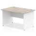 Trexus Rectangular Desk Panel End Leg 1200x800mm Grey Oak/White Ref TT000153