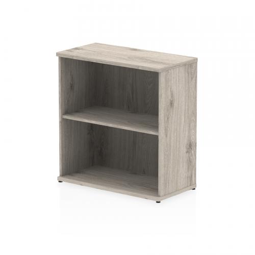 Trexus Office Low Bookcase 800x400x800mm 1 Shelf Grey Oak 153991