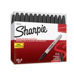 Sharpie Permanent Markers Fine Point Black Ref 2096886 [Pack 24] 154001