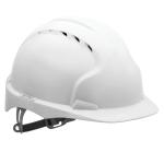 JSP EVO2 Safety Helmet HDPE 6-point Polyethylene Harness EN397 Standard White Ref AJF030-000-100 154086