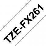 Brother Tze-Fx261 36mm Black On White Flexible-Id Labelling Tape Cassette 154240