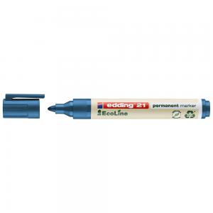 Edding 21 Ecoline Climate Neutral Bullet Tipped Permanent Marker Blue