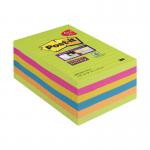 Post-it Super Sticky XXL 101x152 90 Sheets Rainbow Ref 4690-SSUC-P4 [Pack 4 + 2 Free]  154841