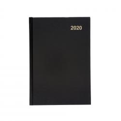 Cheap Stationery Supply of 5 Star Office 2020 Diary Week to View Casebound and Sewn Vinyl Coated Board A5 210x148mm Black Office Statationery