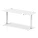 Trexus Sit Stand Desk With Cable Ports White Legs 1800x800mm White Ref HA01112