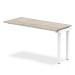 Trexus Bench Desk Single Extension White Leg 1400x800mm Grey Oak Ref BE786