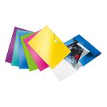 Leitz WOW 3 Flap Folder PP Elastic Straps A4 Assorted Ref 45990099 [Pack 20] 155195
