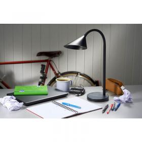 Unilux Sol LED Desk Lamp Adjustable Arm 4W Max Height of 450mm Base Diameter 140mm Black Ref 400086979 155304