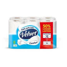 Velvet Comfort 12 Longer Rolls Pack of 12 155633