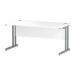 Trexus Rectangular Desk Silver Cantilever Leg 1600x800mm White Ref I000307