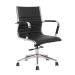 Trexus Heiro Designer Chair Medium BackFaux Leather With Arms Black Ref EX000154