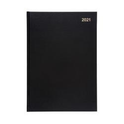 Cheap Stationery Supply of 5 Star Office 2021 Diary Week to View Casebound and Sewn Vinyl Coated Board A4 297x210mm Black 156388 Office Statationery