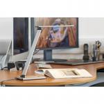 Unilux Terra LED Desk Lamp Adjustable Arm 5W Max Height 510mm Base 180x120mm Silver Ref 400087000 156475
