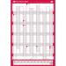 Sasco 2023 Year Planner Portrait Unmounted with Pen Kit 915x610mm Red Ref 2410194 156783