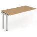 Trexus Bench Desk Single Extension Silver Leg 1200x800mm Oak Ref BE338