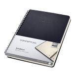 Sigel Conceptum Notebook Hard Cover Lined Micro-Perforated 160 Pages Black Ref CO823 157461