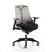 Trexus Flex Task Operator Chair With Arms Black Fabric Seat Grey Back Black Frame Ref KC0077