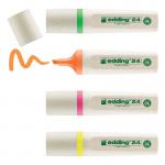 Edding e-24 EcoLine Highlighter Chisel Tip Assorted Ref 4-24-4 [Pack 4] 157629