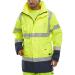 B-Seen Hi-Vis Two Tone Breathable Traffic Jacket 5XL Yellow/Navy Ref BD109SYN5XL *Up to 3 Day Leadtime*
