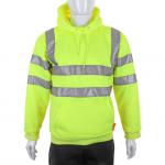 The B-Seen HiVis Polo/Sweatshirt is a vibrant, Saturn Yellow sweatshirt with a hood. Made with high visibility fabric and weighing 280gsm, this sweatshirt is perfect for standing out and staying safe. Available in sizes up to 4XL with a leadtime of up to 3 days.