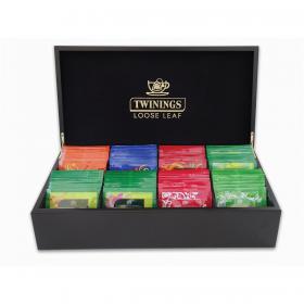 Twinings Wooden Tea Box Deluxe 8 Compartments Black Ref 0403314 158355