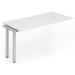 Trexus Bench Desk Single Extension Silver Leg 1200x800mm White Ref BE340